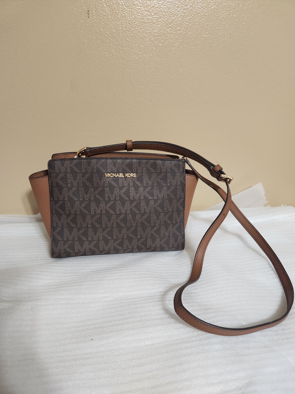 Michael Kors Brown Logo Crossbody Bag